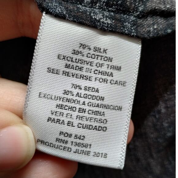 Nat Nast Size Large Black Brown Palm Tree Hawaiian Silk Blend Button Up Shirt - Picture 6 of 7